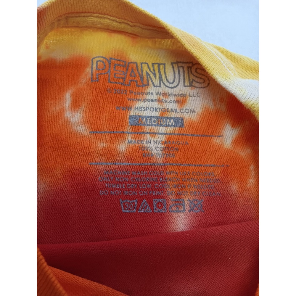 Peanuts Snoopy Woodstock Halloween Tie Dye Long Sleeve Shirt Adult Medium - Picture 4 of 8
